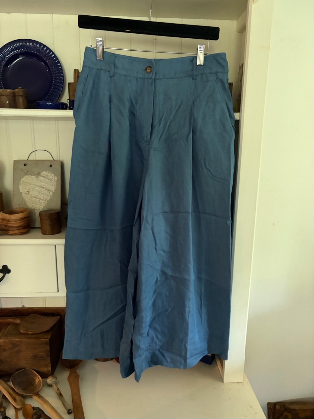 Iris Setlakwe Blue Wide-Leg Women’s Capri Pants
